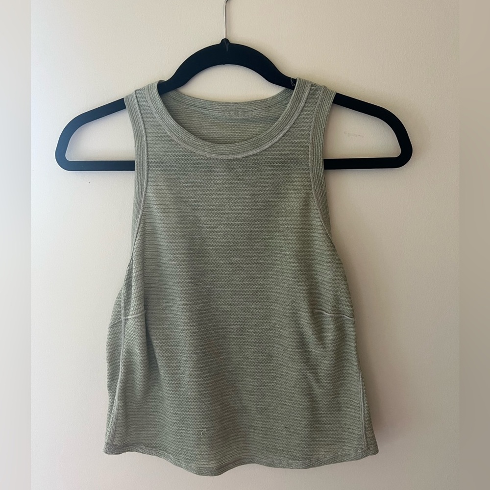 Green Lululemon tank top